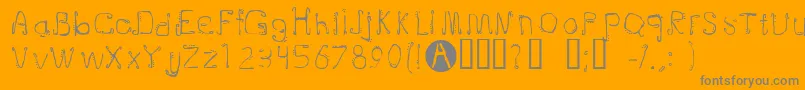 Doublejoint Font – Gray Fonts on Orange Background