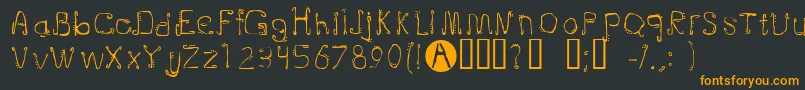 Doublejoint Font – Orange Fonts on Black Background