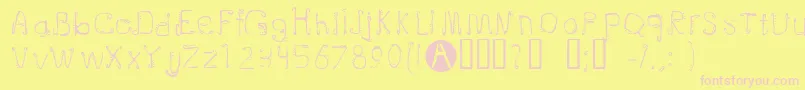 Doublejoint Font – Pink Fonts on Yellow Background