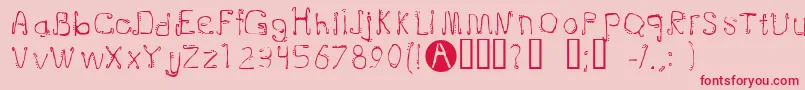 Doublejoint Font – Red Fonts on Pink Background