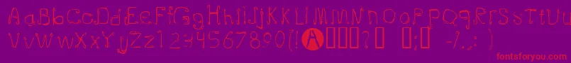 Doublejoint Font – Red Fonts on Purple Background