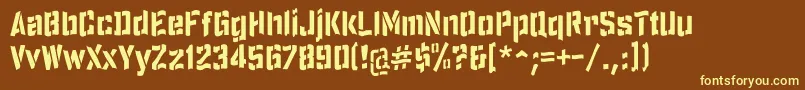 Sailingjunco Font – Yellow Fonts on Brown Background