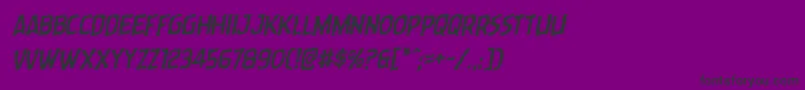 フォントWormcuisinerotal – 紫の背景に黒い文字