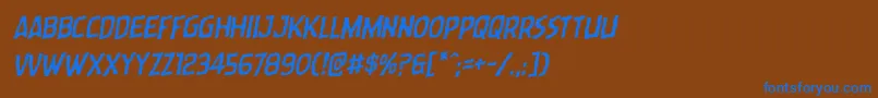Подробнее о шрифте Wormcuisinerotal Шрифт Wormcuisinerotal – синие шрифты на коричневом фоне