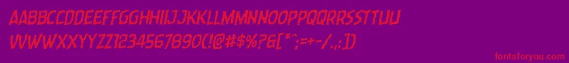 Wormcuisinerotal Font – Red Fonts on Purple Background