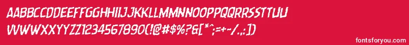 Wormcuisinerotal Font – White Fonts on Red Background