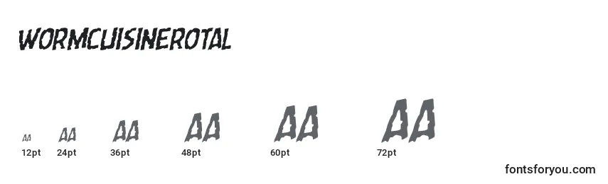 Wormcuisinerotal Font Sizes