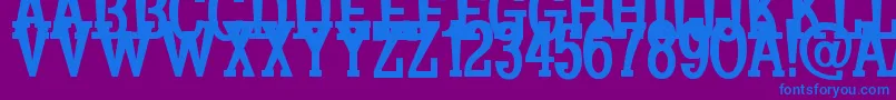 Koulouri-fontti – siniset fontit violetilla taustalla