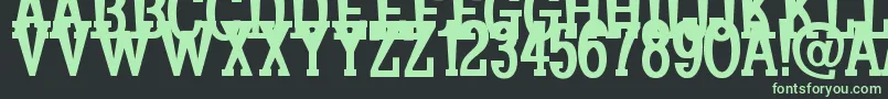 Koulouri-fontti – vihreät fontit mustalla taustalla