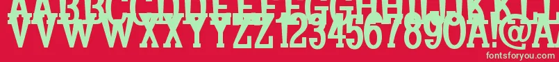 Koulouri Font – Green Fonts on Red Background