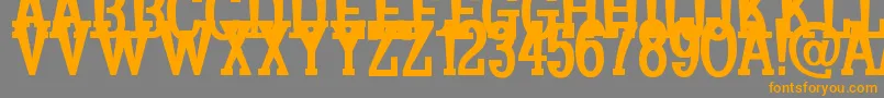 Koulouri-fontti – oranssit fontit harmaalla taustalla