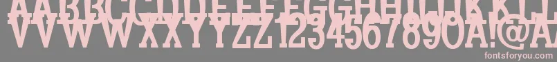 Czcionka Koulouri – różowe czcionki na szarym tle