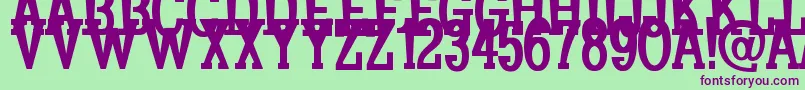Koulouri Font – Purple Fonts on Green Background