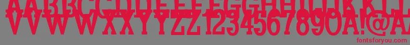 フォントKoulouri – 赤い文字の灰色の背景