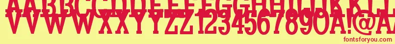 Koulouri Font – Red Fonts on Yellow Background