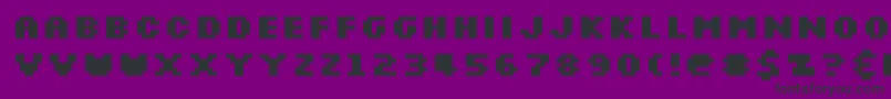 フォントSlkscrb – 紫の背景に黒い文字