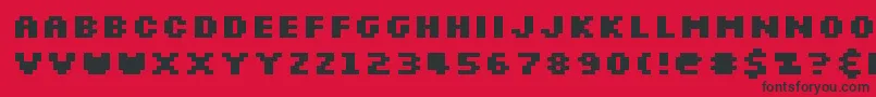 Slkscrb Font – Black Fonts on Red Background