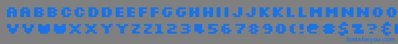 Slkscrb Font – Blue Fonts on Gray Background