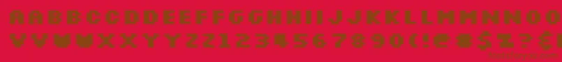 Slkscrb Font – Brown Fonts on Red Background