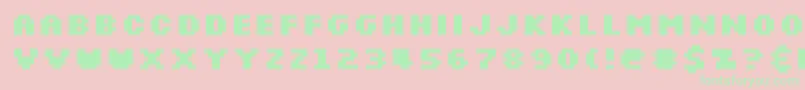 Fonte Slkscrb – fontes verdes em um fundo rosa
