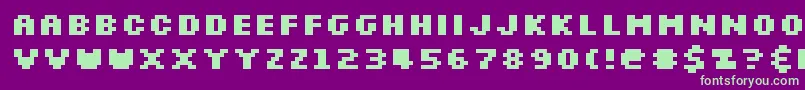 Slkscrb Font – Green Fonts on Purple Background