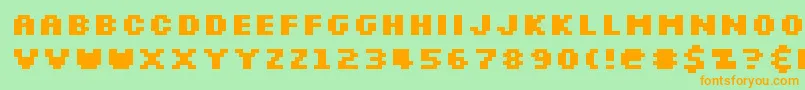 Slkscrb Font – Orange Fonts on Green Background