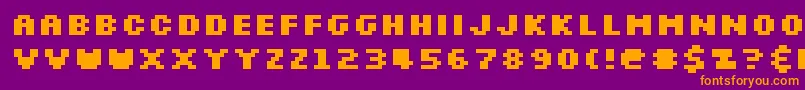 fuente Slkscrb – Fuentes Naranjas Sobre Fondo Morado