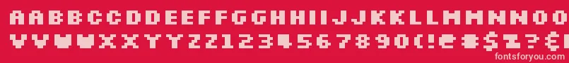 Slkscrb Font – Pink Fonts on Red Background