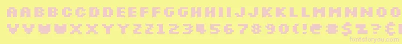 Slkscrb Font – Pink Fonts on Yellow Background