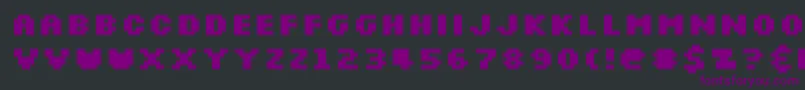 Czcionka Slkscrb – fioletowe czcionki na czarnym tle