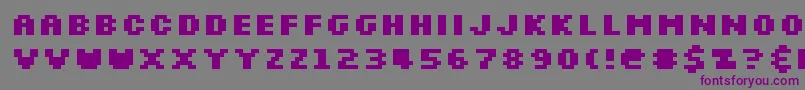 Slkscrb Font – Purple Fonts on Gray Background