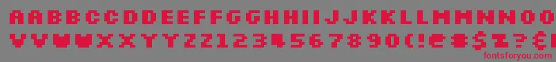 Slkscrb Font – Red Fonts on Gray Background