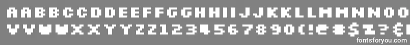 Slkscrb Font – White Fonts on Gray Background