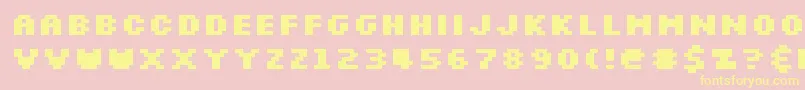 Slkscrb Font – Yellow Fonts on Pink Background
