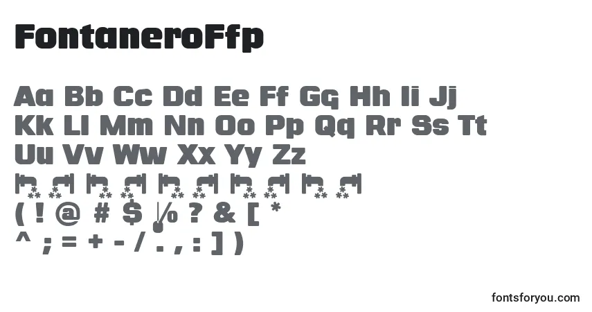 Fuente FontaneroFfp - alfabeto, números, caracteres especiales