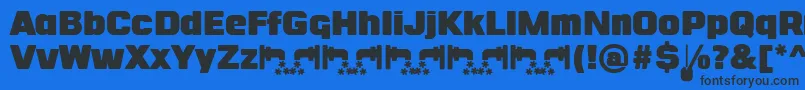 Шрифт FontaneroFfp – чёрные шрифты на синем фоне