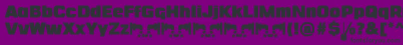 FontaneroFfp-Schriftart – Schwarze Schriften auf violettem Hintergrund