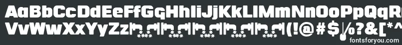 Шрифт FontaneroFfp – белые шрифты на чёрном фоне