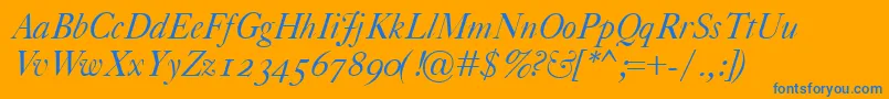 fuente CaslonClassicoItalic – Fuentes Azules Sobre Fondo Naranja