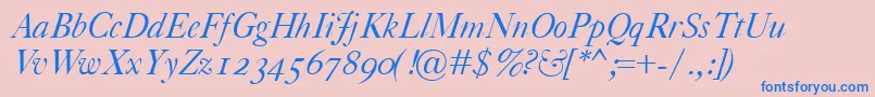 fuente CaslonClassicoItalic – Fuentes Azules Sobre Fondo Rosa