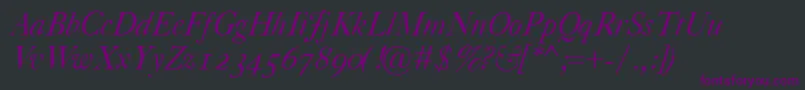 CaslonClassicoItalic Font – Purple Fonts on Black Background