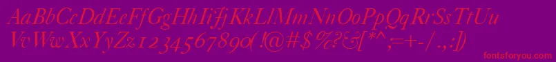 fuente CaslonClassicoItalic – Fuentes Rojas Sobre Fondo Morado