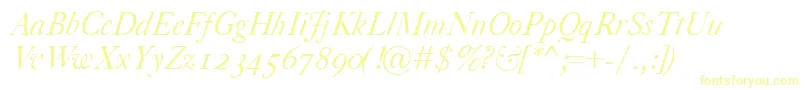 CaslonClassicoItalic Font – Yellow Fonts on White Background