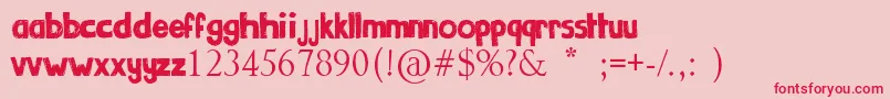 Gribouille Font – Red Fonts on Pink Background