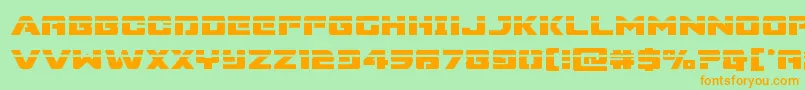 Supercommandolaser Font – Orange Fonts on Green Background