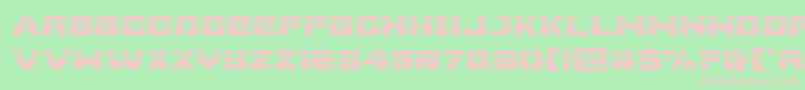 Supercommandolaser Font – Pink Fonts on Green Background