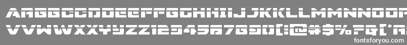 フォントSupercommandolaser – 灰色の背景に白い文字