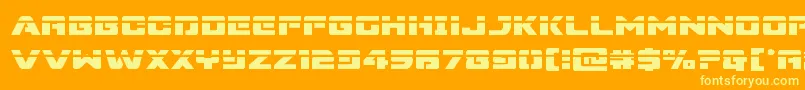 Supercommandolaser Font – Yellow Fonts on Orange Background