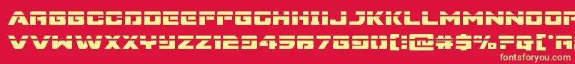 Supercommandolaser Font – Yellow Fonts on Red Background