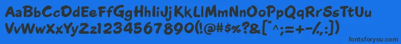 CacMoose Font – Black Fonts on Blue Background
